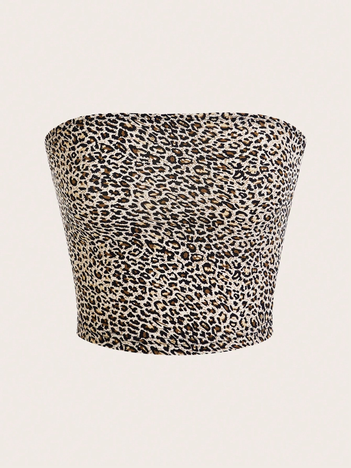 SHEIN Ezwear Leopard Print Cropped Casual Fitted Tank Top for Women, Suitable for Summer