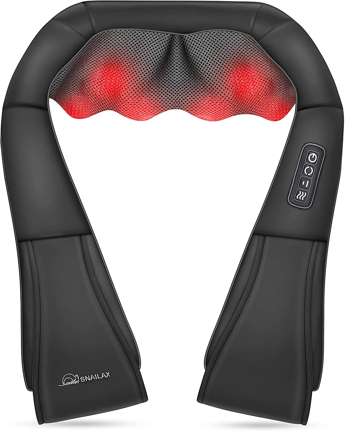 Shiatsu Neck and Shoulder Massager - Back Massager with Heat, Deep Kneading Electric Massage Pillow for Neck, Back, Shoulder,Foot,Body