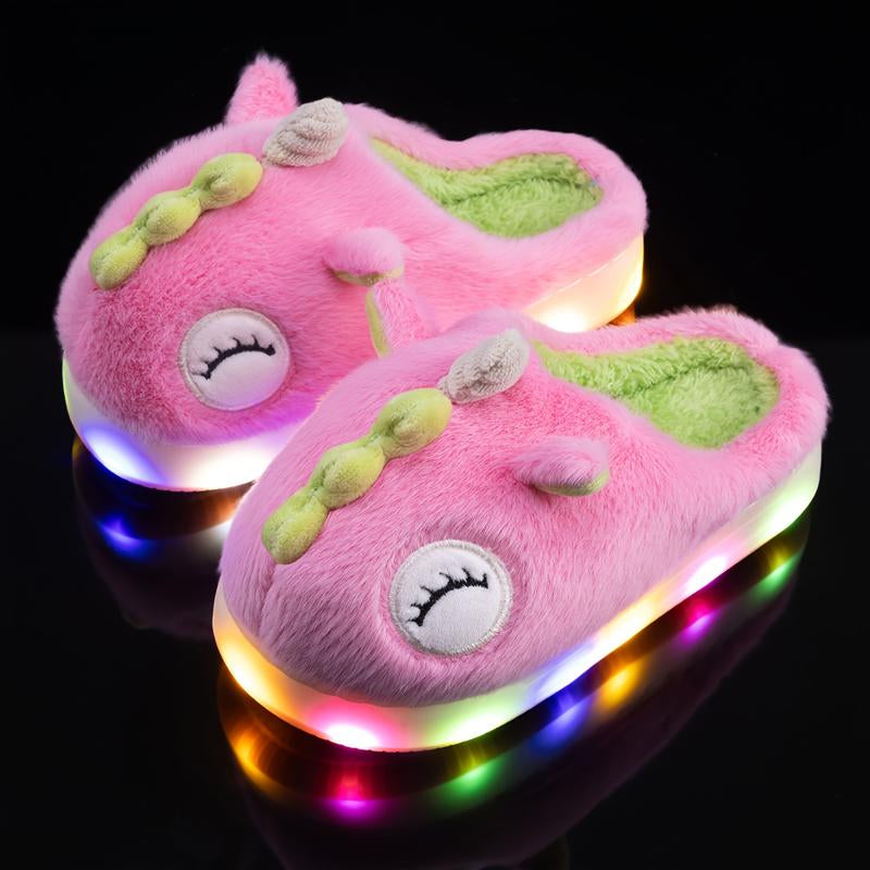 Slippers, Indoor Home Shoes with Fleece Lining, Warm and Cute Cartoon Design