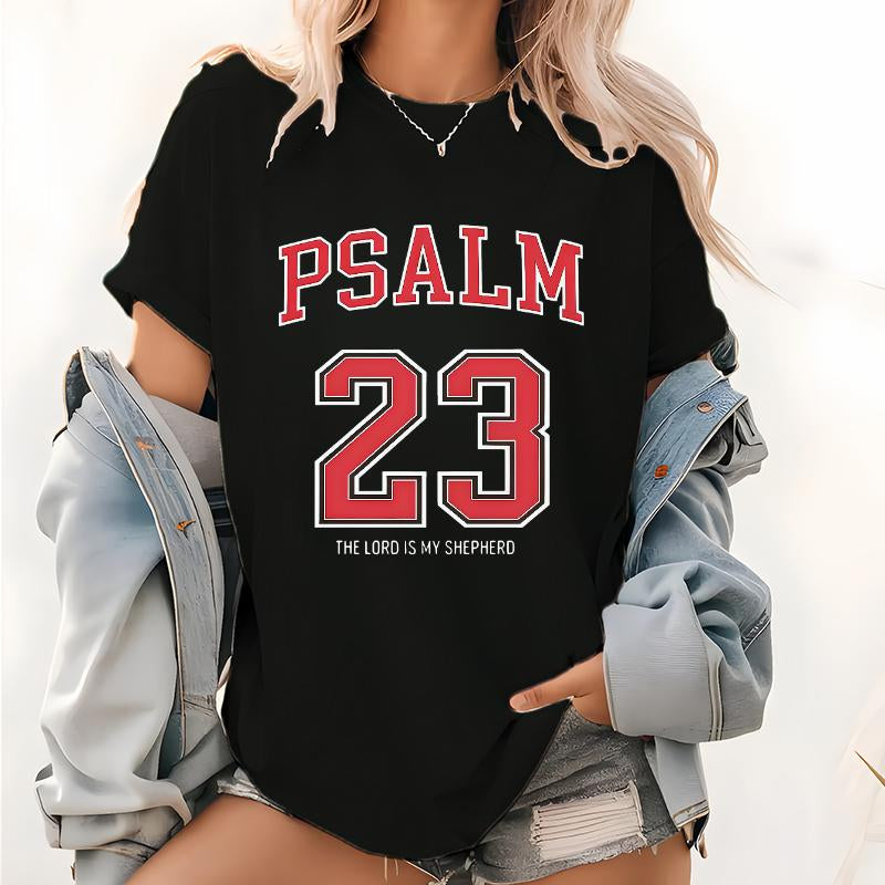 Washed, Classic Letter Size 23 Printed T-Shirt, High-Quality Wax Printed Cotton Retro Fashion Brand T-Shirt, Suitable for Summer T-Shirt with a Certain Thickness, Holiday Gift