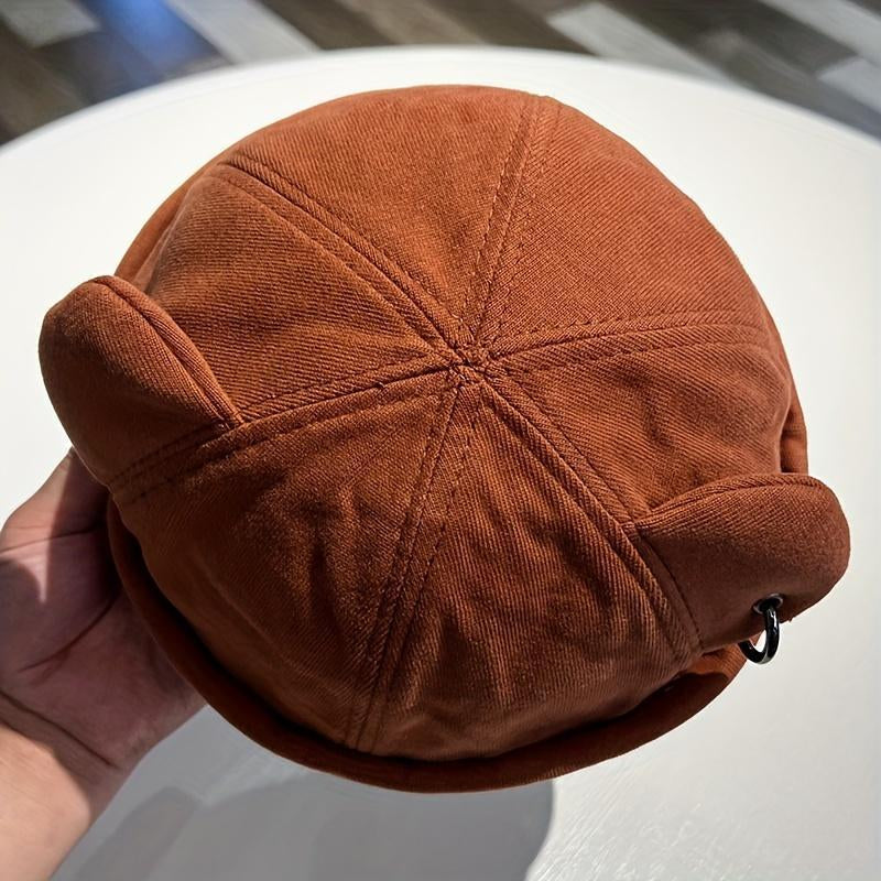 1 Piece Unisex Brimless Cap with Rolled Cuff – Adjustable Strap Fits All Head Sizes, No Flat Hairstyle! Perfect for Daily Errands, Sports & Casual Outings