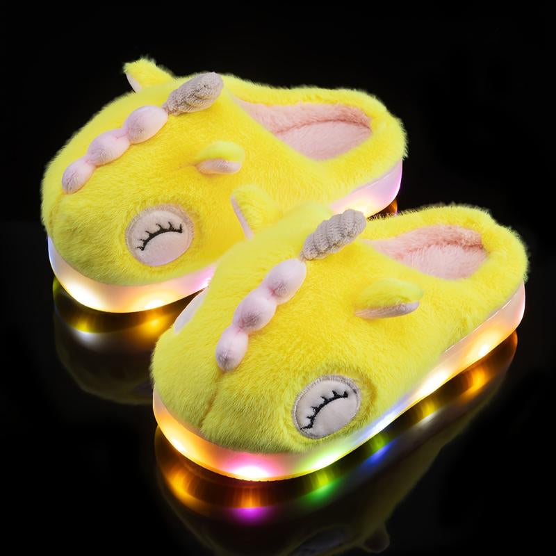 Slippers, Indoor Home Shoes with Fleece Lining, Warm and Cute Cartoon Design