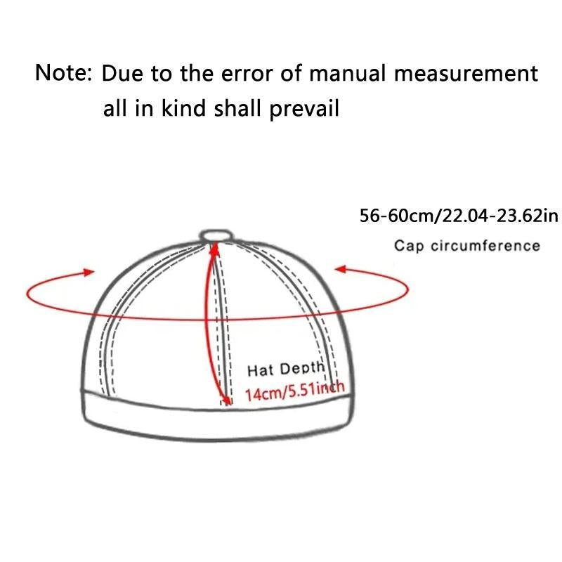 1 Piece Unisex Brimless Cap with Rolled Cuff – Adjustable Strap Fits All Head Sizes, No Flat Hairstyle! Perfect for Daily Errands, Sports & Casual Outings